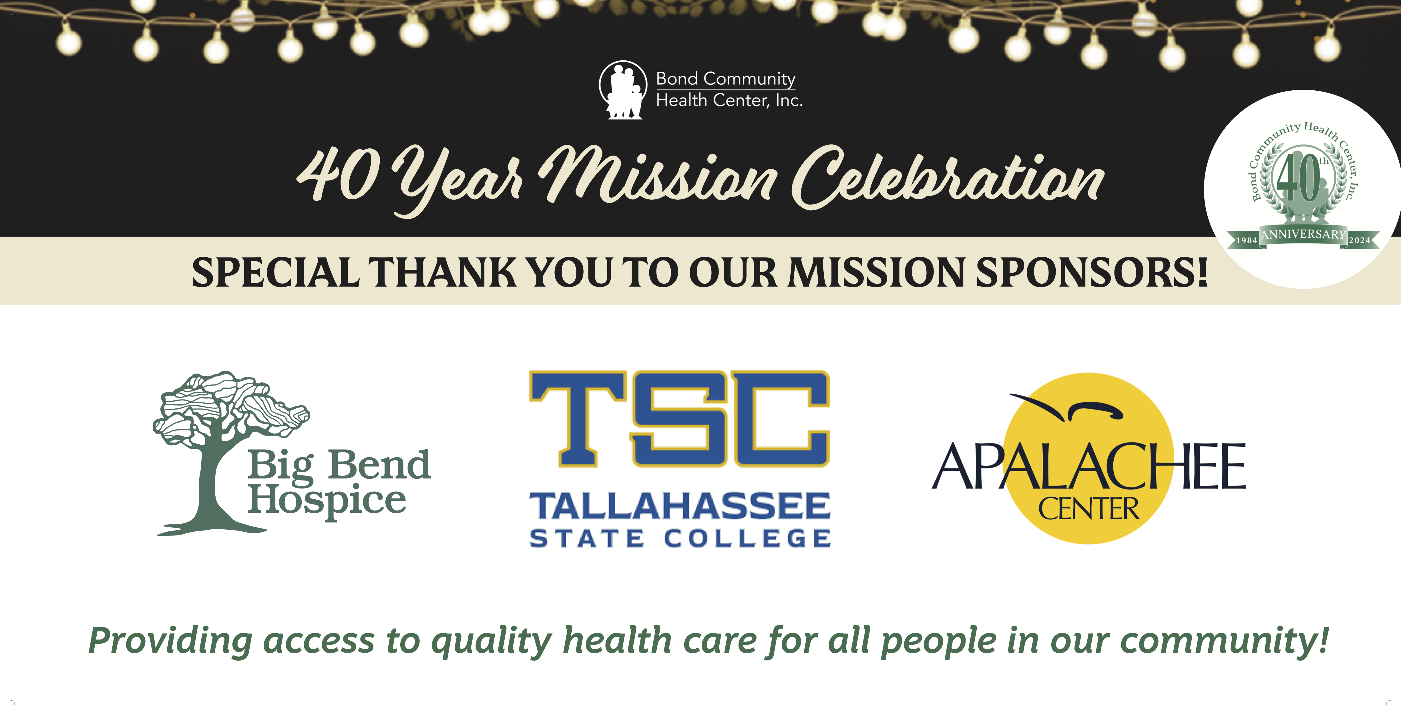 40 Year Mission Sponsors